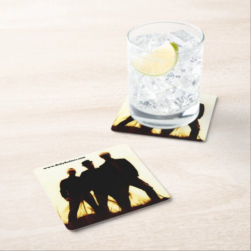 BallyRotterscom Silhouette  _ Beer Mats Square Paper Coaster