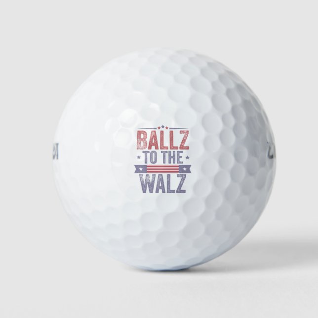 Ballz to the Walz Harris Waltz 2024 Election   Golf Balls (Front)