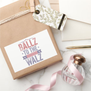 Ballz to the Walz Harris Waltz 2024 Election Rectangular Sticker