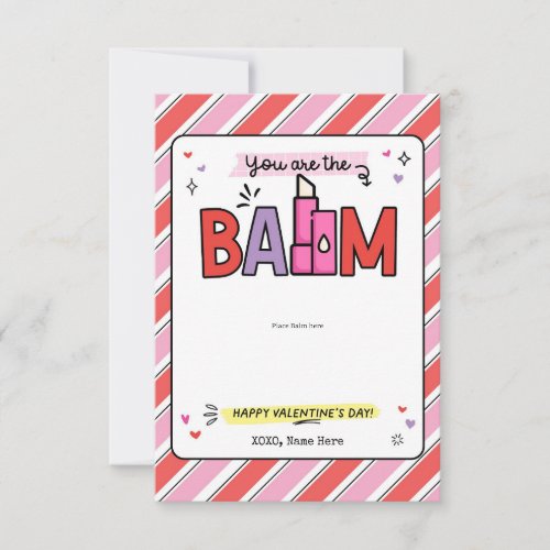Balm Chapstick Card Holder Valentines Day Gift