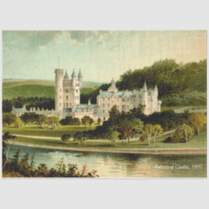 Balmoral Castle 1897 High Resolution Decoupage Tissue Paper