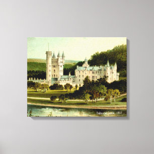 Balmoral Castle 1897 Restored High Resolution Canvas Print