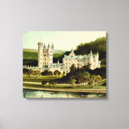 Balmoral Castle 1897 Restored High Resolution Canvas Print