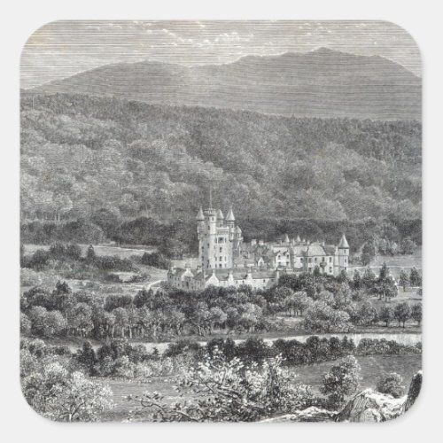 Balmoral from Leisure Hour 1888 Square Sticker
