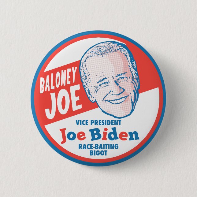 Baloney Joe Biden Pinback Button (Front)