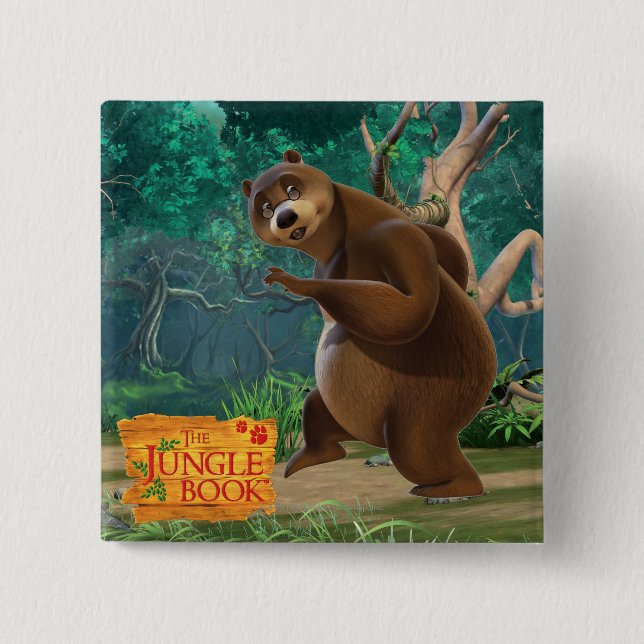 Baloo 3 pinback button (Front)
