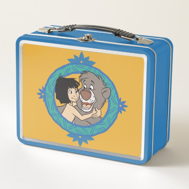 Baloo and Mowgli in a Frame Disney Metal Lunch Box (Front)