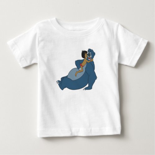 Baloo and Mowgli Playing Disney Baby T_Shirt