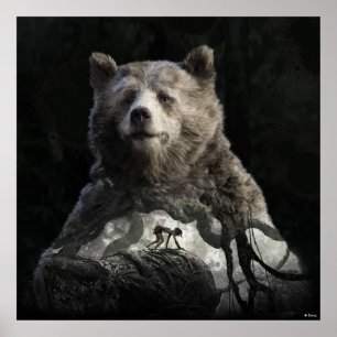 Baloo & Mowgli The Jungle Book Poster