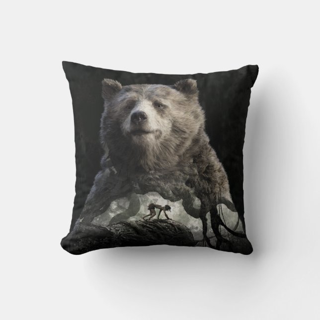 Baloo & Mowgli | The Jungle Book Throw Pillow (Front)