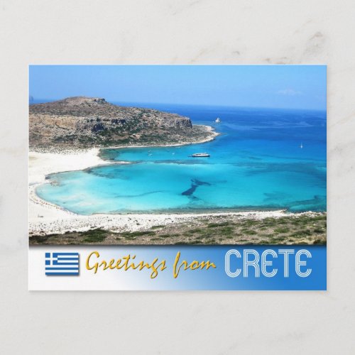 Balos Lagoon Beach Crete Greece Postcard