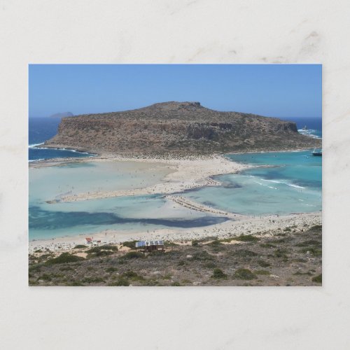 Balos Lagoon Crete Greece Beach Postcard