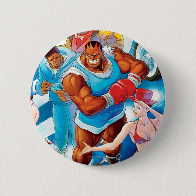 Balrog Before Street Fight Pinback Button (Front)