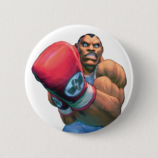 Balrog Grin Pinback Button (Front)