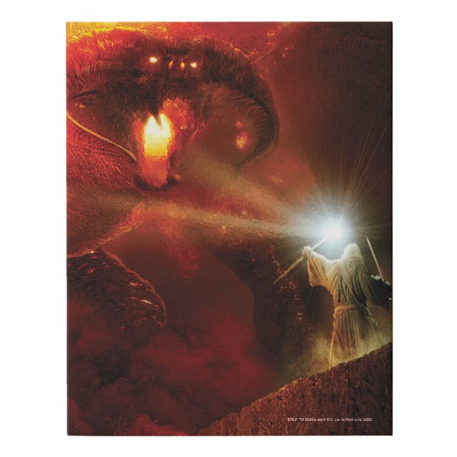 Balrog Versus GANDALF™ Faux Canvas Print (Front)