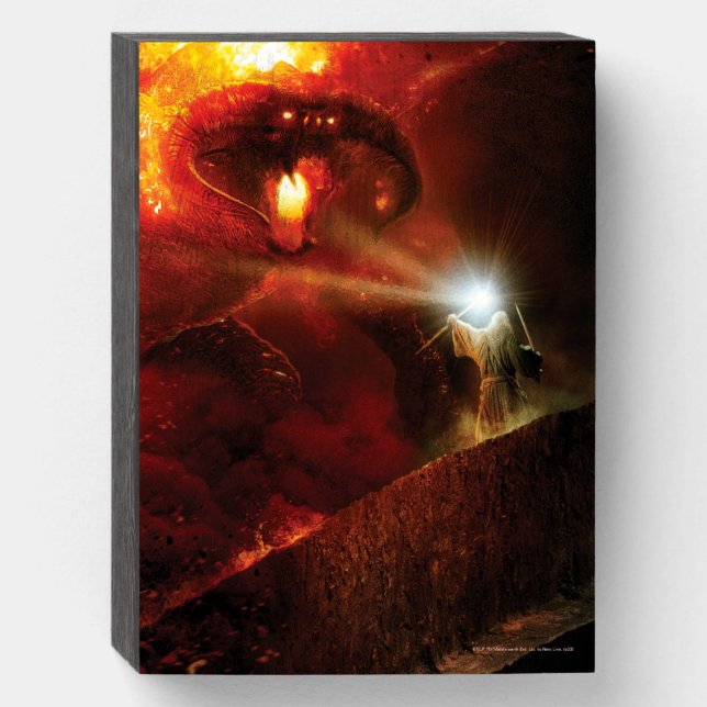 Balrog Versus GANDALF™ Wooden Box Sign (Front Vertical)