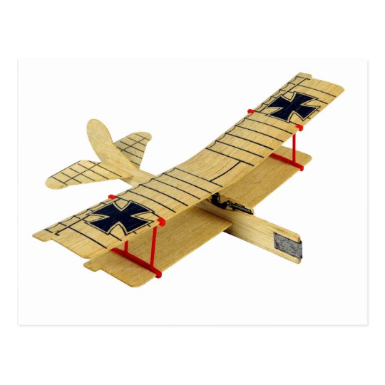 BALSA WOOD AEROPLANE POSTCARD Zazzle.com