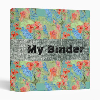 Balsam and Lobelia flowers 3 Ring Binder