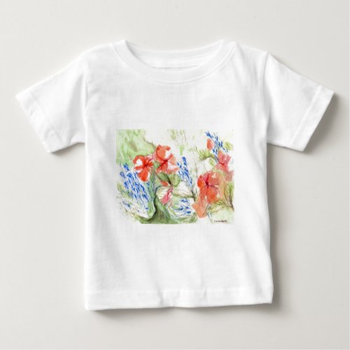 Balsam and Lobelia flowers Baby T_Shirt