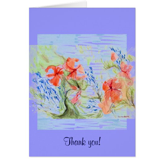 Balsam and Lobelia flowers Cards (Front)