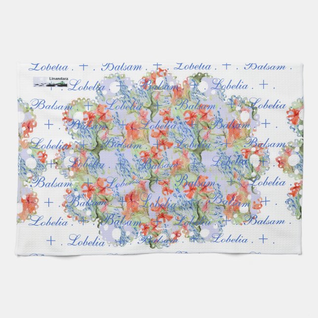 Balsam and Lobelia Lace Towel (Horizontal)
