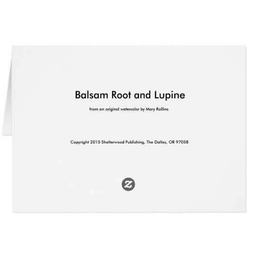 Balsam Root and Lupine (Back Horizontal)