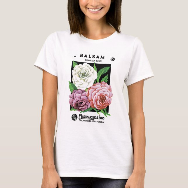 Balsam Seed Packet Label T-Shirt (Front)
