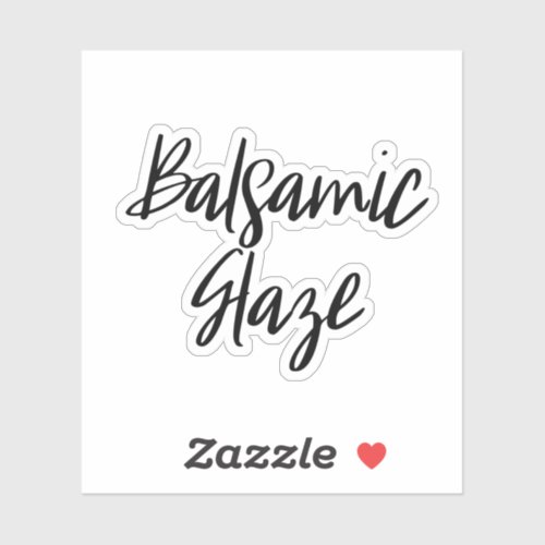 Balsamic Glaze Storage Sticker