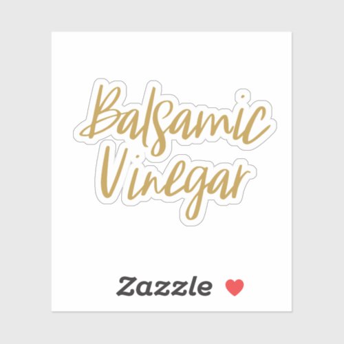 Balsamic Vinegar Storage Sticker