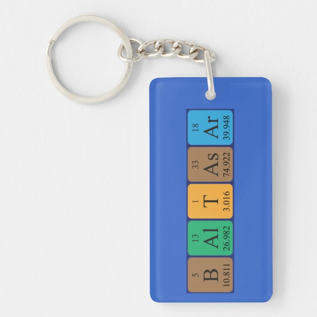 Baltasar periodic table name keyring (Front)