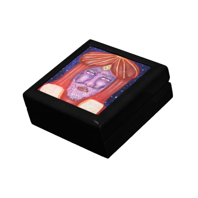 "Balthasar" Three Kings Christmas Art Keepsake Box (Side)