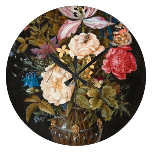 Balthasar Van Der Ast - Still-Life With Flowers. Large Clock