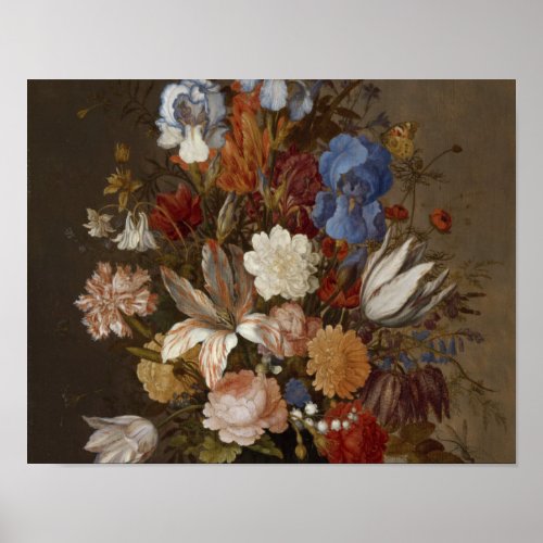 Balthasar Van Der Ast _ Still Life With Flowers Poster