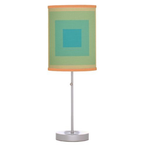 Baltic Fuzzy Peach Squares Table Lamp