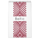 Baltic Latvian Traditional Folk Pattern Calendar at Zazzle