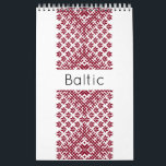 Baltic Latvian Traditional Folk Pattern Calendar<br><div class="desc">Baltic Latvian Traditional Folk Pattern</div>