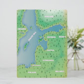 Baltic sea map (Standing Front)