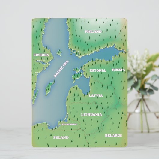 Baltic sea map (Standing Front)