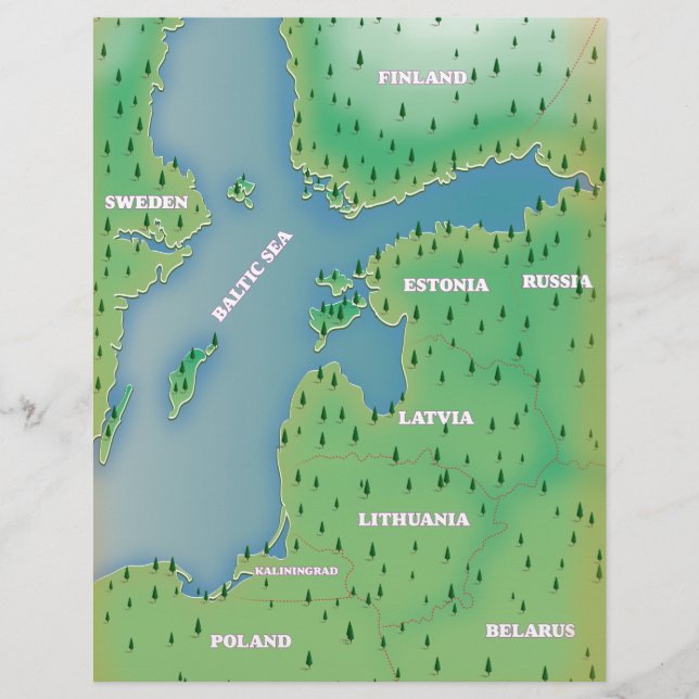 Baltic sea map letterhead (Front)