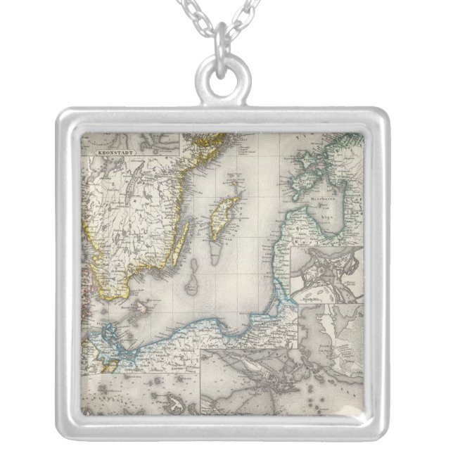Baltic Sea Region Silver Plated Necklace (Front)