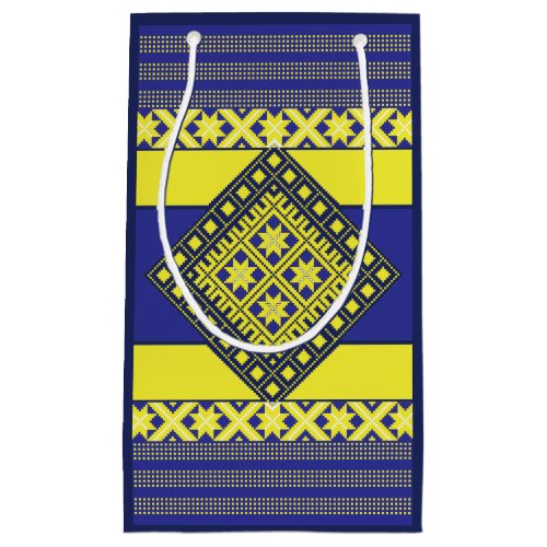 Baltic star in yellow and blue small gift bag
