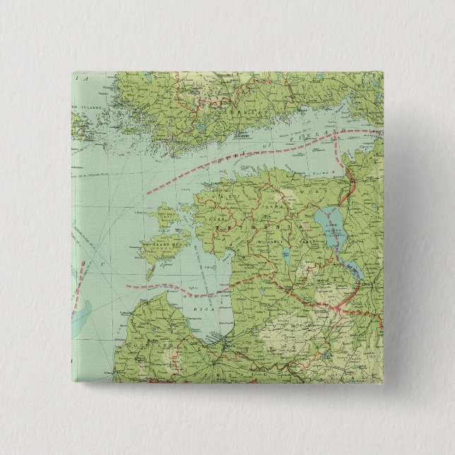 Baltic States & East Prussia Pinback Button (Front)