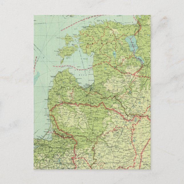 Baltic States & East Prussia Postcard (Front)