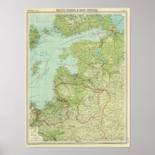 Baltic States  East Prussia Poster