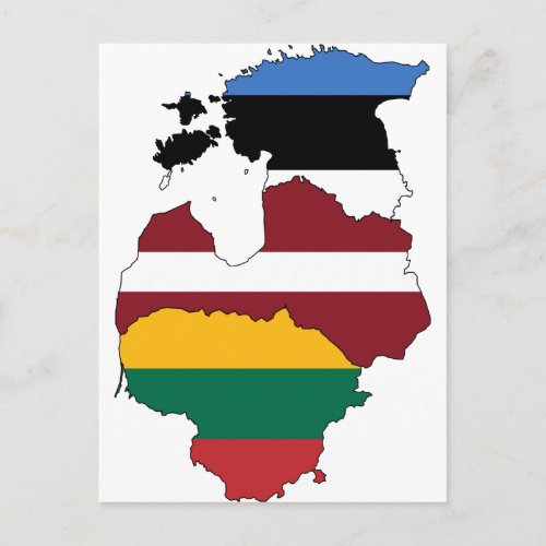 Baltic states postcard