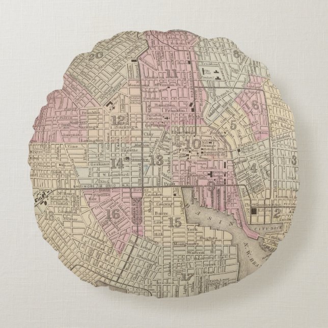 Baltimore 4 round pillow (Front)
