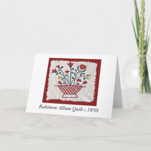 Baltimore Album Quilt c.1850 Greeting Card