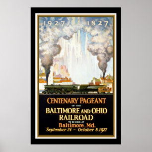 Baltimore and Ohio Railroad Centenary Pageant Poster