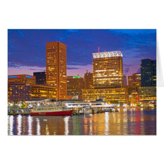Baltimore at Night Cards