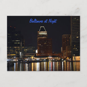 Baltimore at Night Postcard